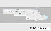 Gray Panoramic Map of Morton County, single color outside