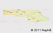 Physical Panoramic Map of Morton County, cropped outside