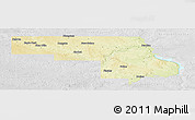 Physical Panoramic Map of Morton County, lighten, desaturated