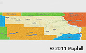 Physical Panoramic Map of Morton County, political outside