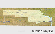 Physical Panoramic Map of Morton County, satellite outside