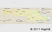 Physical Panoramic Map of Morton County, shaded relief outside
