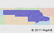 Political Panoramic Map of Morton County, lighten