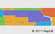 Political Panoramic Map of Morton County