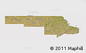 Satellite Panoramic Map of Morton County, cropped outside