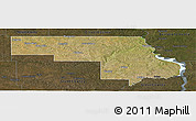 Satellite Panoramic Map of Morton County, darken