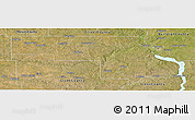 Satellite Panoramic Map of Morton County