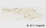 Shaded Relief Panoramic Map of Morton County, lighten