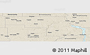 Shaded Relief Panoramic Map of Morton County