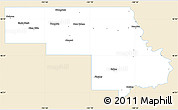 Classic Style Simple Map of Morton County, single color outside