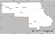 Gray Simple Map of Morton County, cropped outside