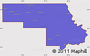 Political Simple Map of Morton County, cropped outside