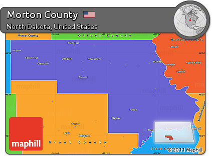 Political Simple Map of Morton County