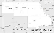 Silver Style Simple Map of Morton County