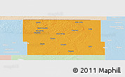 Political Panoramic Map of Rolette County, lighten