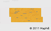 Political Panoramic Map of Rolette County, single color outside