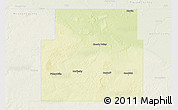 Physical 3D Map of Sheridan County, lighten