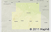 Physical 3D Map of Sheridan County, semi-desaturated