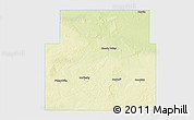 Physical 3D Map of Sheridan County, single color outside