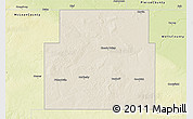 Shaded Relief 3D Map of Sheridan County, physical outside