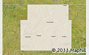 Shaded Relief 3D Map of Sheridan County, satellite outside
