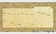 Physical Map of Stark County, satellite outside