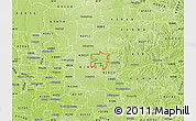 Physical Map of ZIP code 43001