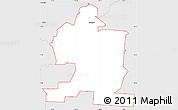 Silver Style Simple Map of ZIP code 43125