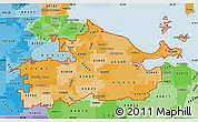 Political Shades Map of ZIP codes starting with 434