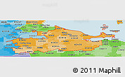 Political Shades Panoramic Map of ZIP codes starting with 434