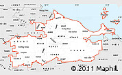 Silver Style Simple Map of ZIP codes starting with 434