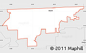 Silver Style Simple Map of ZIP code 43560
