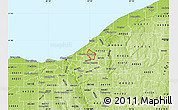Physical Map of ZIP code 44121