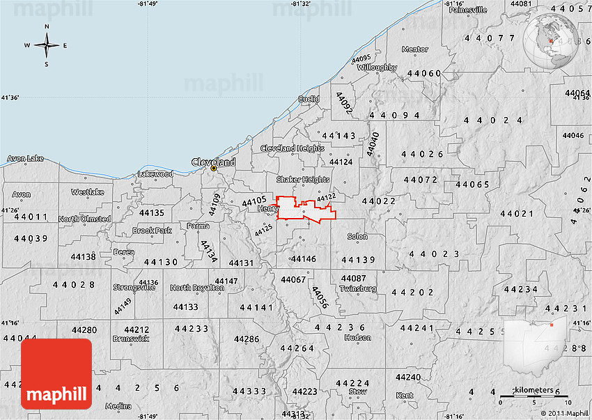 silver-style-map-of-zip-code-44128