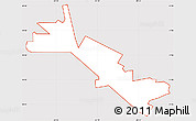 Silver Style Simple Map of ZIP code 44302, cropped outside