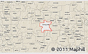 Classic Style 3D Map of ZIP code 44444