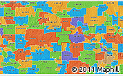 Political 3D Map of ZIP code 44444