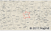 Shaded Relief 3D Map of ZIP code 44444