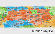 Political Shades Panoramic Map of ZIP codes starting with 446