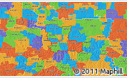Political 3D Map of ZIP codes starting with 447