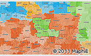 Political Shades 3D Map of ZIP codes starting with 447