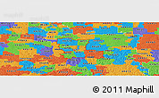 Political Panoramic Map of ZIP codes starting with 447