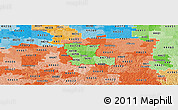 Political Shades Panoramic Map of ZIP codes starting with 447