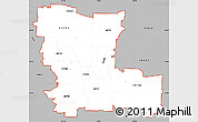 Gray Simple Map of ZIP codes starting with 447