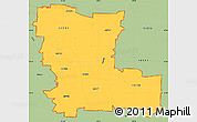 Savanna Style Simple Map of ZIP codes starting with 447