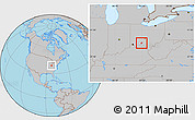 Gray Location Map of ZIP code 45123