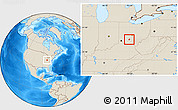 Shaded Relief Location Map of ZIP code 45123