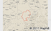 Shaded Relief Map of ZIP code 45123