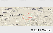 Shaded Relief Panoramic Map of ZIP code 45123