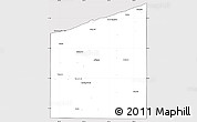 Silver Style Simple Map of Ashtabula County, cropped outside